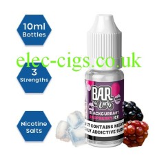 Bar by Uncles Salt E-Liquid Blackcurrant Raspberry Ice