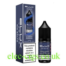 blue box with the Elux Legend Nic Salt Blueberry Raspberry