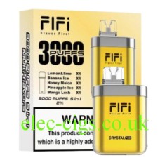 FIFI Crystal 3000 Puff Pod Vaping System Yellow