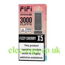 FIFI Crystal 3000 Puff Vaping System Pod Pack (600Puff x 5) Fizzy Cherry