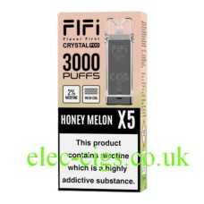 FIFI Crystal 3000 Puff Vaping System Pod Pack (600Puff x 5) Honey Melon