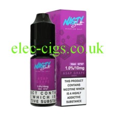 ASAP Grape Nic-Salts E-Liquid by Nasty Juice from £2.70