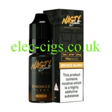 Bronze Blend Nic-Salts E-Liquid by Nasty Juice (Caramel Tobacco)  from only £2.70