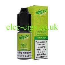 a green box containing the Green Ape Nic-Salts by Nasty Juice (Green Apple) 