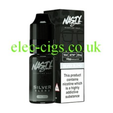 black box containing the Silver Blend Nic-Salts by Nasty Juice (Vanilla Tobacco)