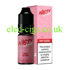 Lovely pink box containing the Trap Queen Nic-Salts E-Liquid by Nasty Juice (Strawberry)