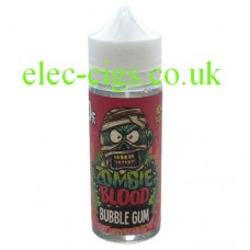 image shows a bottle of Bubblegum 100 ML E-Liquid from Zombie Blood