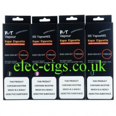 HS VapourMX & RT Vapour 1100 CE4 E-Cigarette Kit in it's box