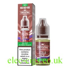 Image shows the box and bottle containing SKE Crystal Nic-Salt E-Liquid Cola Ice
