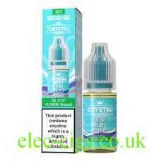 Image shows the box and bottle containing SKE Crystal Nic-Salt E-Liquid Fresh Mojito Menthol