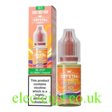 Image shows the box and bottle containing Image shows the box and bottle containing SKE Crystal Nic-Salt E-Liquid Pineapple Peach Mango