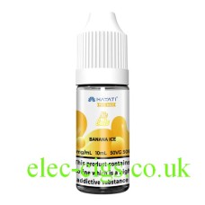 Hayati Pro Max Nic Salt Vape E-Liquid Banana Ice bottle with a yellow label, shown on a white background