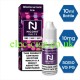Image shows the bottle and box of the Blackcurrant Ice Nicotine Salt by Nicohit