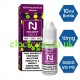 Image shows a box and a bottle ofKiwi Passionfruit Guava Nicotine Salt by Nicohit