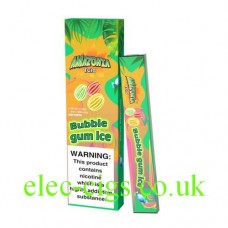 Image of the packaging containing the Amazonia Disposable E-Cigarette Bubblegum Ice