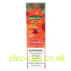 Image shows the outer package of the Amazonia Disposable E-Cigarette Cherry Chunz
