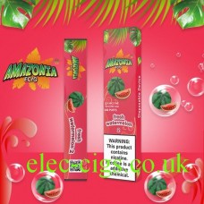 image is packaging containing the Amazonia Disposable E-Cigarette Fresh Watermelon