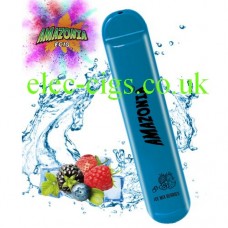 Image shows Amazonia 600 Puff Disposable E-Cigarette Bar: Mixed Berries