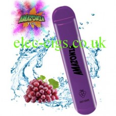 Image shows Amazonia 600 Puff Disposable E-Cigarette Bar: Juicy Grape