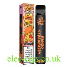 Image shows Mango Strawberry 600 Puff Disposable E-Cigarette Bar by Cali Island