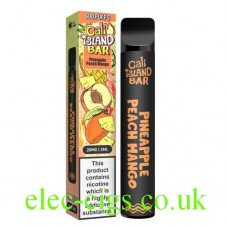 Image shows Pineapple Peach Mango 600 Puff Disposable E-Cigarette Bar by Cali Island