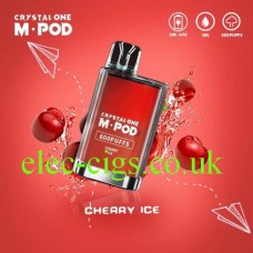 Crystal One M-Pod 600 Puff Disposable E-Cigarette Cherry Ice only £3.00