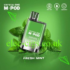 Crystal One M-Pod 600 Puff Disposable E-Cigarette Fresh Mint only £3.00