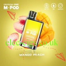 Crystal One M-Pod 600 Puff Disposable E-Cigarette Mango Peach