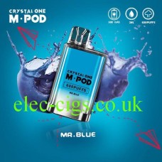 Crystal One M-Pod 600 Puff Disposable E-Cigarette Mr Blue only £3.00