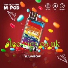 Crystal One M-Pod 600 Puff Disposable E-Cigarette Rainbow Sale Only £2.50