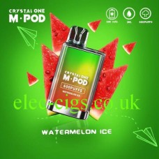 Crystal One M-Pod 600 Puff Disposable E-Cigarette Watermelon Ice only £3.00