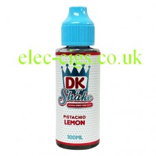 image shows a bottle of Pistachio Lemon DK 'N' Shake E-Liquid by Donut King