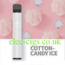 Image shows Cotton Candy Ice 600 Puff Disposable E-Cigarette by Elf Bar
