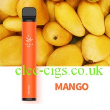 Image shows Mango 600 Puff Disposable E-Cigarette by Elf Bar 
