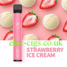 Image shows Strawberry Ice Cream 600 Puff Disposable E-Cigarette by Elf Bar