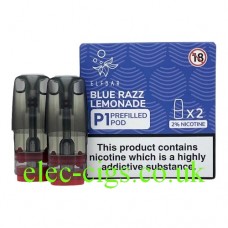 Image shows Elf Bar Mate 500 Pre-Filled Pods - 20mg (2 Pack) Blue Razz Lemonade