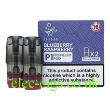 Elf Bar Mate 500 Pre-Filled Pods - 20mg (2 Pack) Blueberry Raspberry