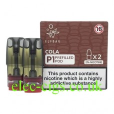 Image shows Elf Bar Mate 500 Pre-Filled Pods - 20mg (2 Pack) Cola