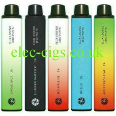 Image shows 5 of the Elux Legend 3500 Puff Disposable E-Cigarette Bars