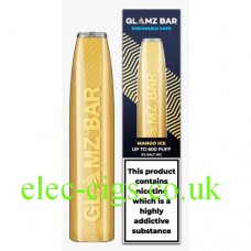 Image id the Mango Ice 600 Puff Disposable Bar from Glamz Bar  and the box it arrives in