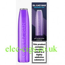 image is of the Mixed Berries 600 Puff Disposable Bar from Glamz Bar with the box it comes in.