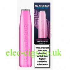 Image features the bar and box of the Pink Lemonade from Glamz Bar