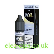 Hangsen bar fuel show the bottle and box of blueberry banana ice