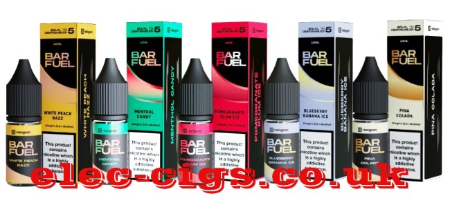 Some of the excellent vapes in the Bar Fuel 10ML Salts Range by Hangsen