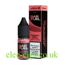 Hangsen bar fuel show the bottle and box of Strawberry Peach Plum Ice