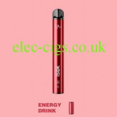 Image show the Energy Drink by ISOK on a pink background.