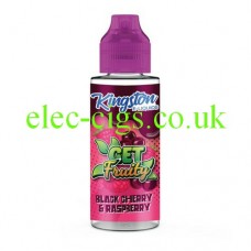 Image sgows a bottle of Kingston 100 ML Get Fruity Black Cherry and Raspberry