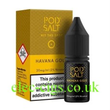 Pod Salt Hit The Spot E-Liquid Havanan Gold from only £1.95