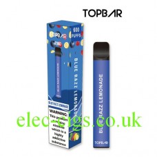 Image shows Blue Razz Lemonade 600 Puff Disposable E-Cigarette by Topbar