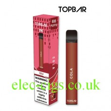 Image shows Cola 600 Puff Disposable E-Cigarette by Topbar